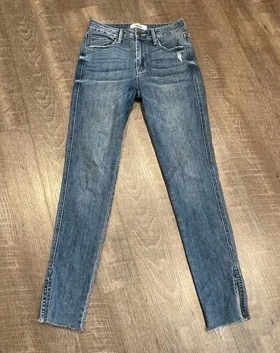 JBD SPLIT ANKLE SKINNY STRETCH JEANS Blue Size 25