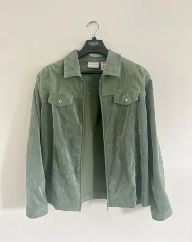 Alfred Dunner Petite Green Alfred Dunner Corduroy Jacket
