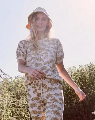 The Great ππ The Puff Sleeve Sweatshirt Top ~ Chamomile Floral Print 2 = Medium