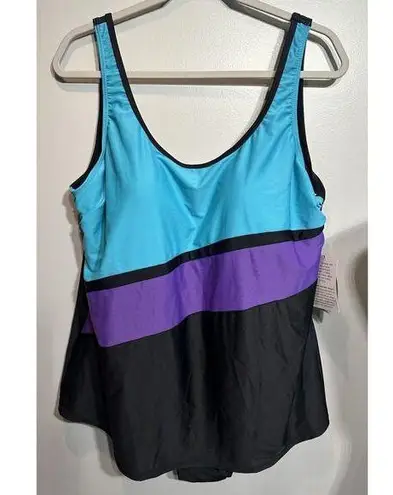 Blair Swimsuit Swimdress Plus 24W Slimming Tummy Trimmer Black Blue Purple NEW