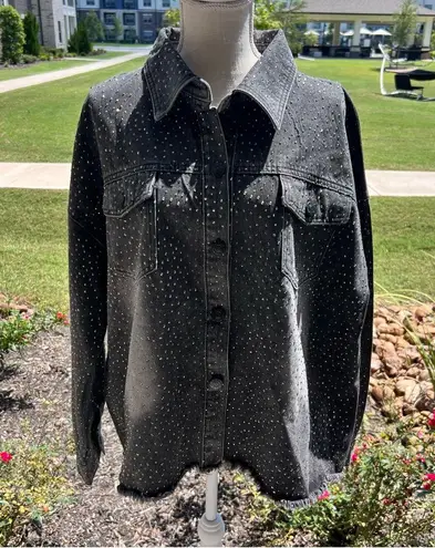 Vocal USA Studded Black Denim Jacket