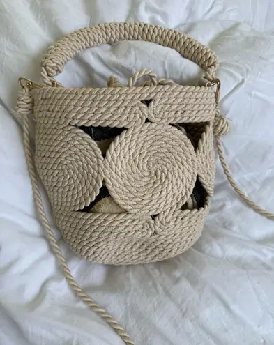 ZARA  Bucket Bag Beige 