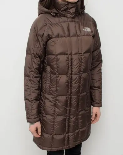 The North Face Quilted Brown Metropolis 600 Down Puffer Parka Jacket