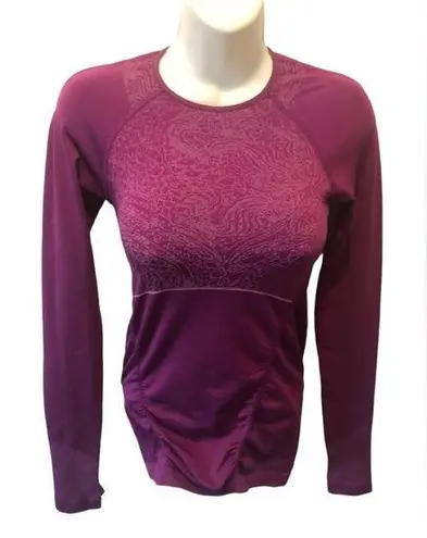 Title Nine Prowess Seamless Long Sleeve Top Purple Size XS Athletic Workout Top