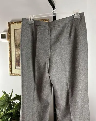 Le Suit Essentials Women’s Slacks Chino Pants Gray Size 12 Flat Front Wide Leg