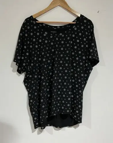 Black & White Womans Presswick & Moore Pullover Short Sleeve Black White T Shirt 3x - Image 1