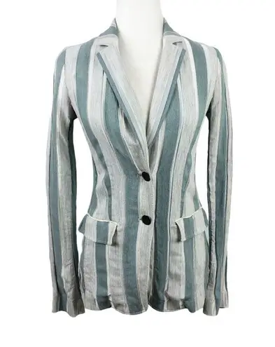 Lafayette 148 NY Vangie Vertical Striped Two Button Blazer Jacket Size 2 Job
