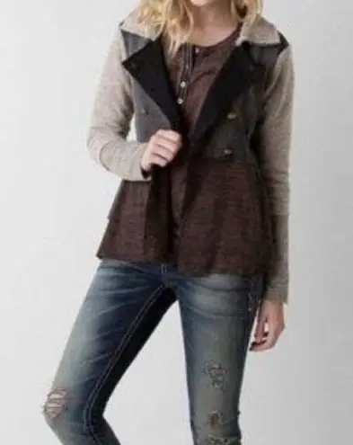 BKE Women's Double Breasted Blazer Multicolor Size M Long Sleeve