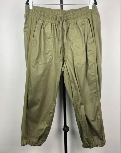 Lane Bryant  Green Pull On Elastic Waist Cropped Jogger Casual Pants