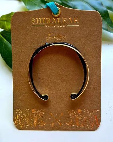 HOST PICK Shiraleah Gold and Leather Verna Cuff Bracelet Sz S Gold