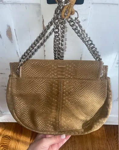 Ramy Brook Camile Snake Embossed Suede Leather Crossbody 🤎