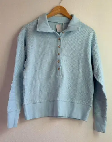 Negative Underwear Waffle Knit Pullover in Glacier, Size Small