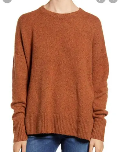 TREASURE & BOND Crew Neck Pullover in Rust Leather Size XS NEW Brown