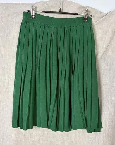 Hasting & Smith Vintage Hastings & Smith Green Pleated Skirt S Knit Retro Preppy Academia - Image 1