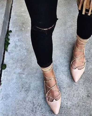 Michael Kors  COLLECTION CADENCE POINTED TOE LACEUP ESPADRILLE SHOES 38.5