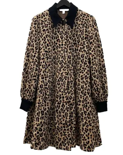 St. John Vintage Separates Leopard Cheetah Animal Print Sweater Dress Coat L