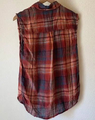 Treasure & Bond Plaid Sleeveless Top