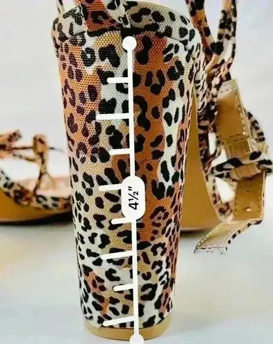 Miss Lola Adelle-2 Women’s Sz 7 Cheers Pattern Ankle Ties Heel Sandals