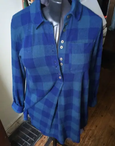 Soft Surroundings Mad about Plaid 1/4 button tunic