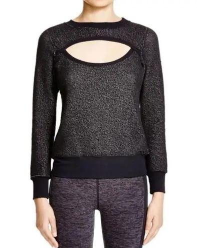 Koral NWT Women’s Black Chest Cut Out Front Pullover Sweatshirt Size M