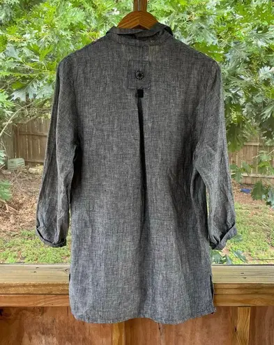 Earth Song Women's Grey 100% Linen Lightweight Jacket Size M Gray Size M
