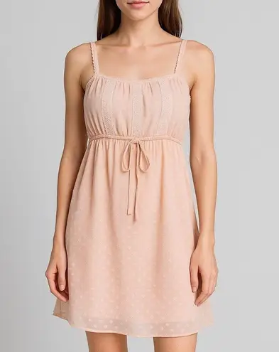 Vintage sexy silk camisoles lingerie, Swiss dots, dusty pink Pink Size XS