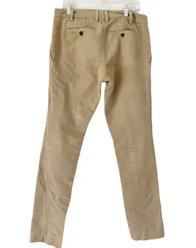John Galliano Mid Rise Straight Leg Cotton Trouser Pants Womens Size 32 Tan