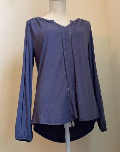 Max jeans Nightshadow Blue Long Sleeve Top Size Small