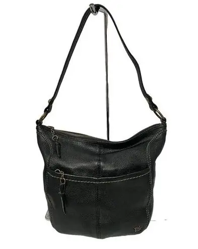 The Sak  Black Pebble Leather Shoulder Bag Soft Leather Hobo Boho Purse