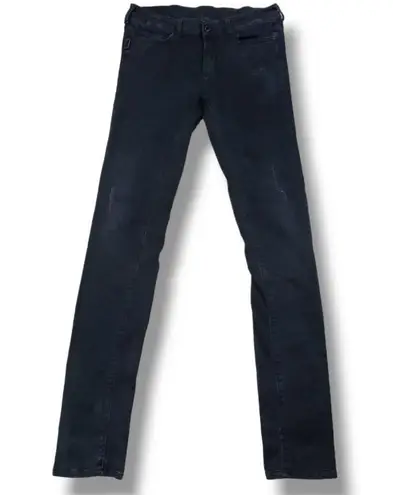 Zadig & Voltaire Eva Gris Destroy Deluxe Jeans Size 27 W30"L33" Distressed Black Denim Pants