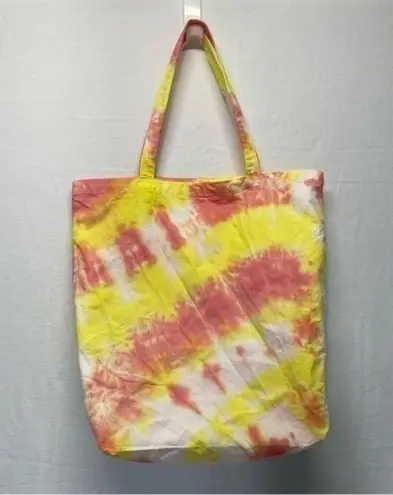 New Hand Crafted Tie Dye Tote Bag Canvas Cotton Yellow and pink Handmade