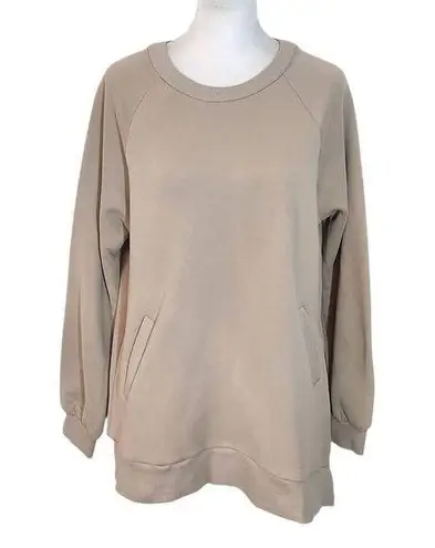 Doe & Rae Tan Oversized Pullover NWT Size Small Tan Oversized Sweatshirt