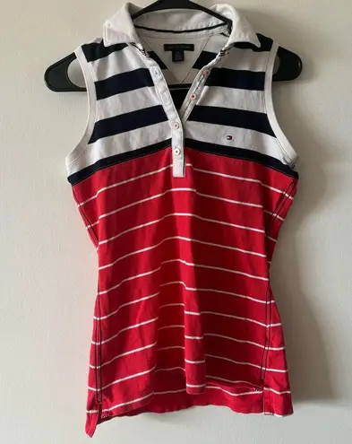 Tommy Hilfiger Vintage Y2K  Golf Style Classic Polo Striped Tank Top