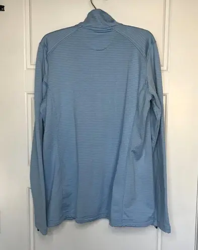 Orvis Horseshoe Hills Full Zip Jacket Women's Size Medium Powder Blue Thumb Loop