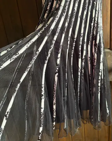 Maner Black and White Striped Dress