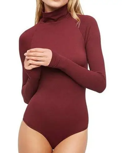 Intimately by Free People Turtleneck Bodysuit Seamless Long Sleeve Red Womens XS