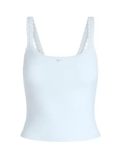 SKIMS Soft Lounge Lace Cami in Blue Quartz, Size Small