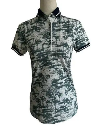 Greyson Green/Multicolor Printed Mystic Marsh Scarlett Shirt Women Sz XS | 63