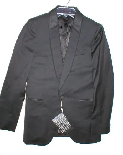 Roberto Cavalli NWT Blazer Jacket 14 Black Wool New Italy Designer Womens Beads