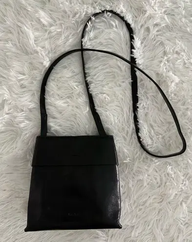 Kara Black Leather Mini Crossbody Bag Handbag