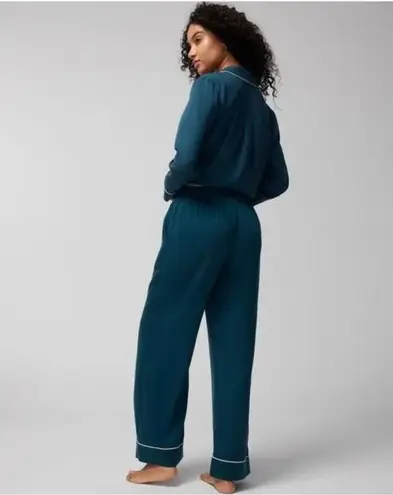 Soma WOVEN Long-Sleeve Notch Collar Top and Pants Set. MSRP $138