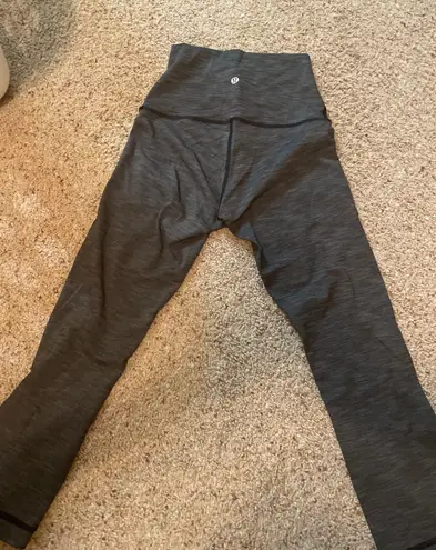 Lululemon Gray Cropped Heather Leggings