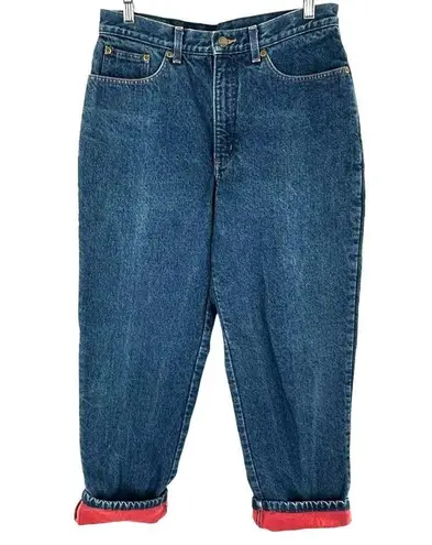 Vintage L.L. Bean Flannel Lined Double L Relaxed Fit Jeans Women's Size 10 Blue