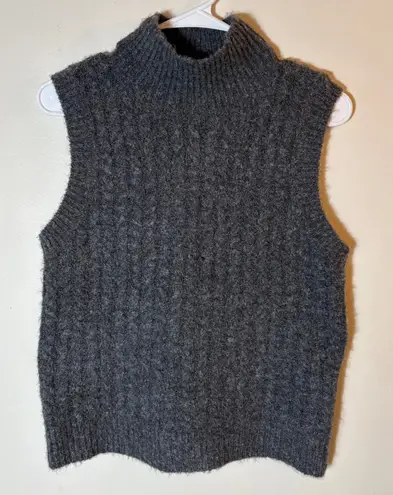 Evereve Avery Cable Tank in Charcoal Size Small