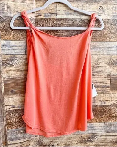 Melrose and Market MODAL tank top Twist Strap MEDIUM coral ocean sleeveless