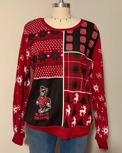 Recycled Karma Nc State Winter Christmas Theme Sweatshirt