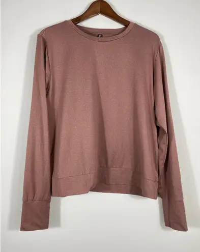 Lukka Lux Long Sleeve Crewneck Top – Mauve Pink Size L