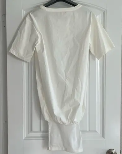 Lily White MARNI Italy Short Sleeve Blouse Stretch Popeline, Size US 2 EU 38 NWT