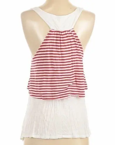 Silence + Noise  Urban Outfitters UO Sleeveless Top Red Stripe White XS RARE