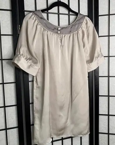 Liz Lange Maternity Pregnancy Top Medium Brown Silver